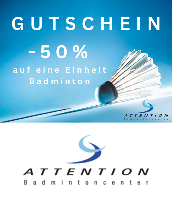 -50% Gutscheine für Badminton-Einheiten im Attention Badmintoncenter Graz : Attention   Badmintoncenter
